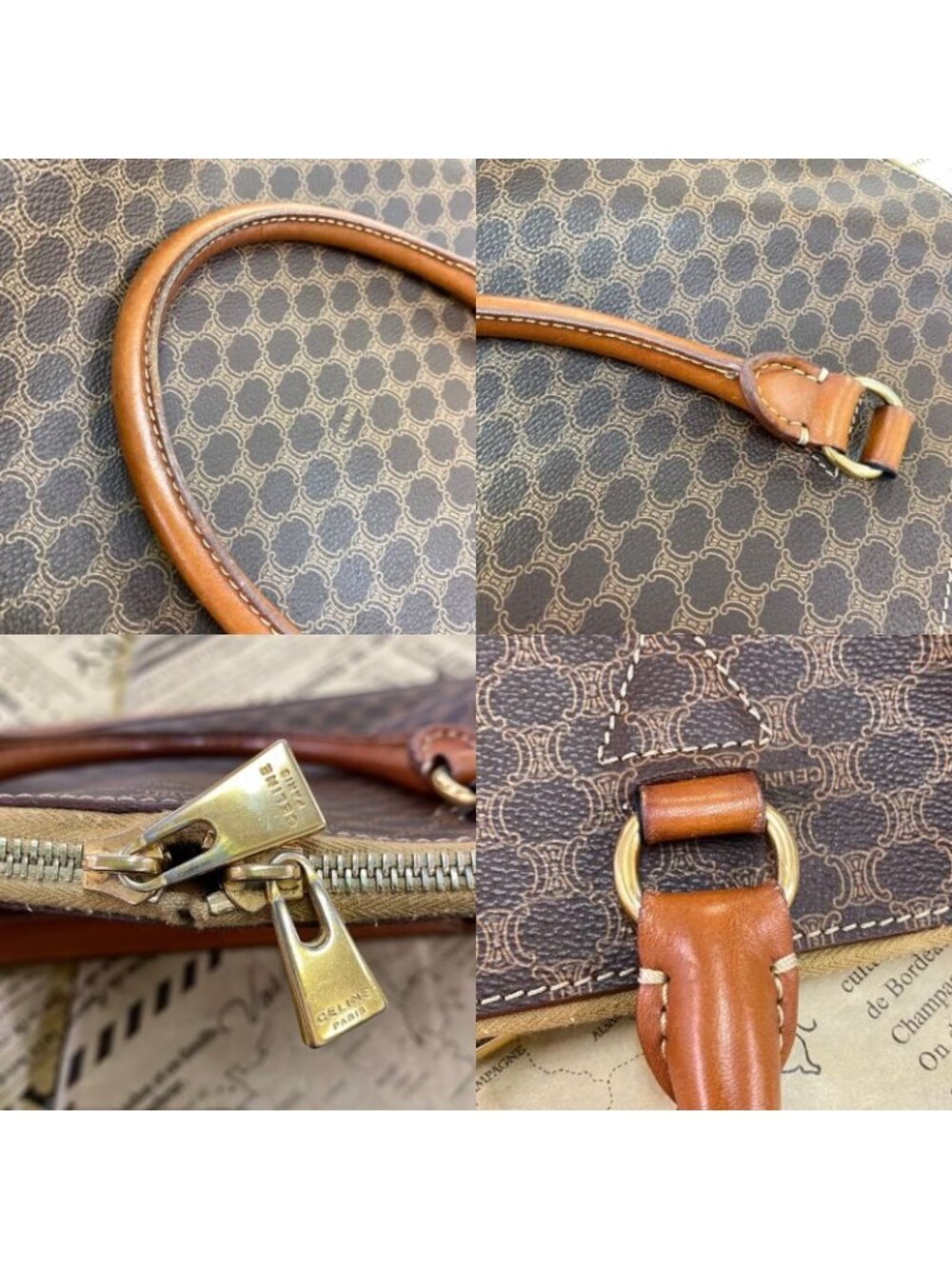 Celine Tote Macadam Mini Boston Travel Formal Business - Picture 14 of 16